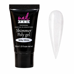 Polygel Nail Pro Shimmer Milky White