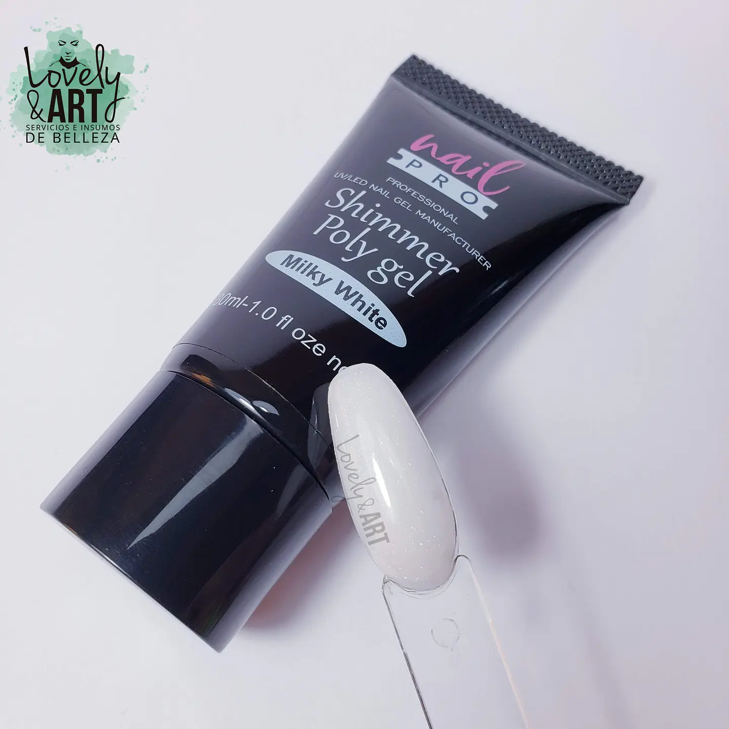 Polygel Nail Pro Shimmer Milky White 2