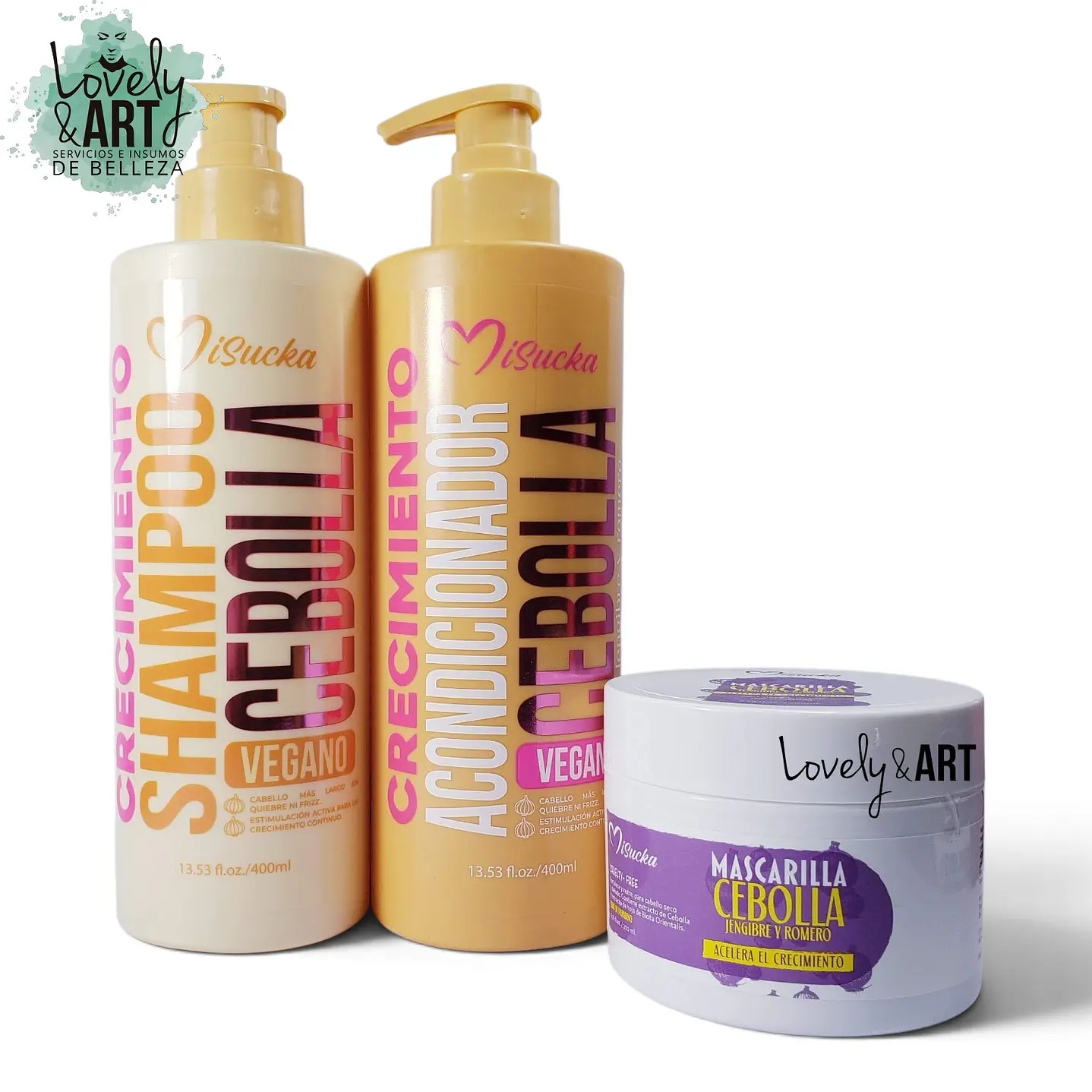 Pack Shampoo, Acondicionado y Mascarilla de Cebolla (Crecimiento)