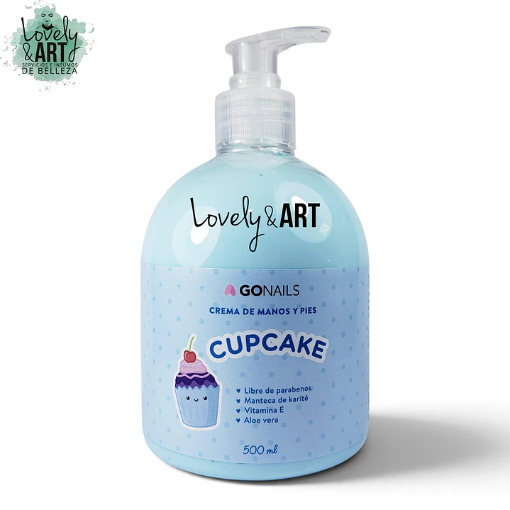 Crema de Manos y Pies Cupcake 500ml