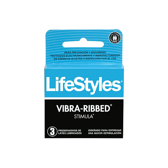 Preservativo LifeStyles Vibra Ribbed