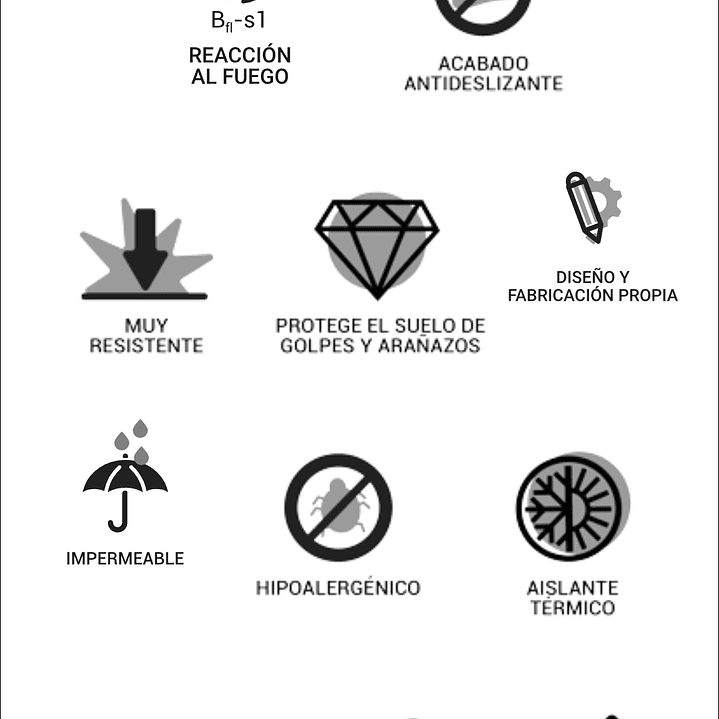 Alfombra vinílica DB5167A – Tejido gris claro | Lavable, antideslizante, acabado al corte 3