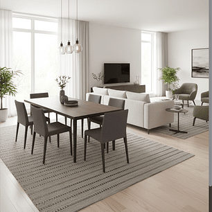 Alfombra vinílica DB5168A – Tejido topo y negro | Lavable, antideslizante, acabado al corte