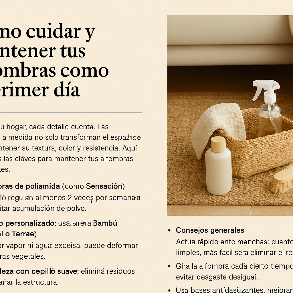 🧼 Artículo 4: Cómo cuidar y mantener tus alfombras como el primer día