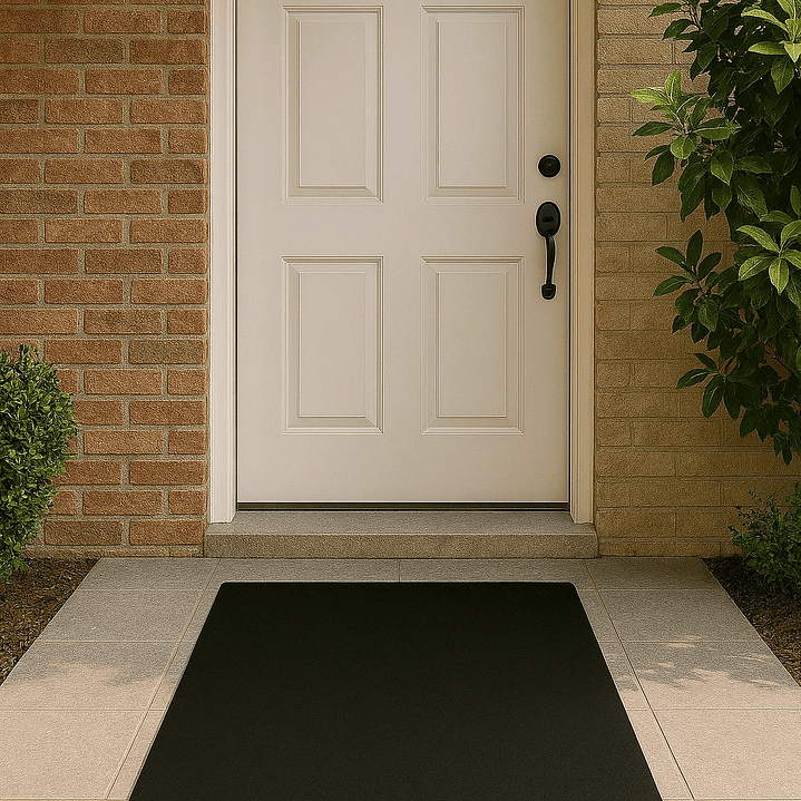 Alfombra vinílica DB5161A – Tejido negro | Lavable, antideslizante, acabado al corte 4