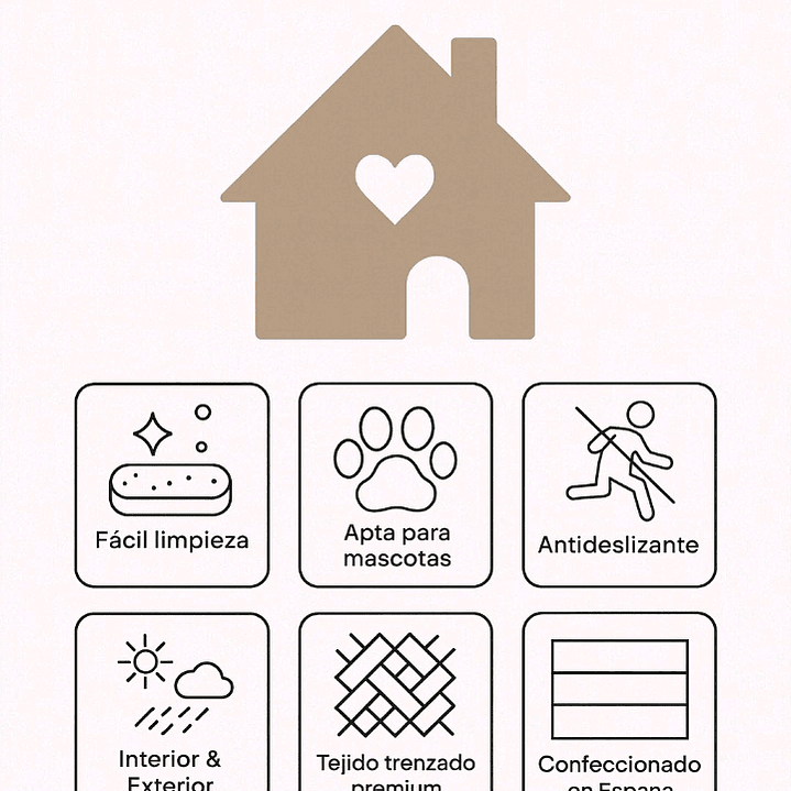 Alfombra de vinilo lavable Luna – Rosa y negro DB5157A 10