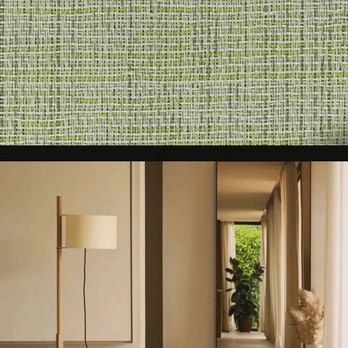 Alfombra vinílica DB5155A – Tejido verde y beige | Lavable, antideslizante, acabado al corte 7