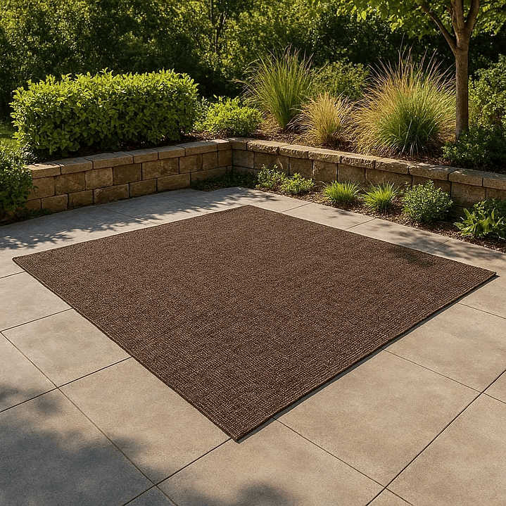 Alfombra vinílica DB5154A – Tejido marrón | Lavable, antideslizante, acabado al corte 2