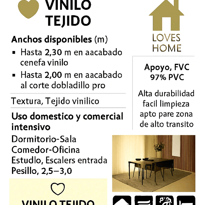 Alfombra de vinilo lavable – Marengo Black Antideslizante DB5152A 10