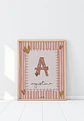 LAMINA DECORATIVA INFANTIL INICIALES CON NOMBRE 02 (personalizable) - Miniatura 1