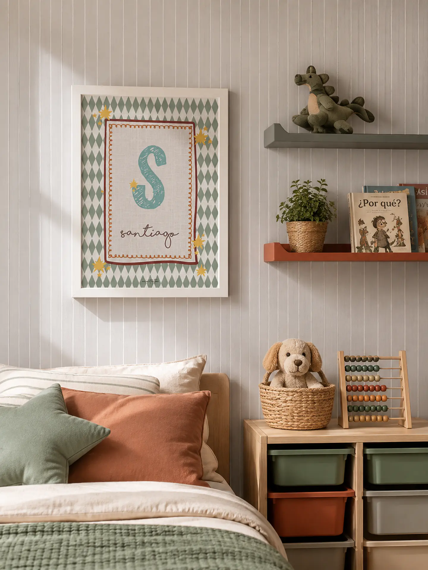LAMINA DECORATIVA INFANTIL INICIALES CON NOMBRE 01 (personalizable) 2