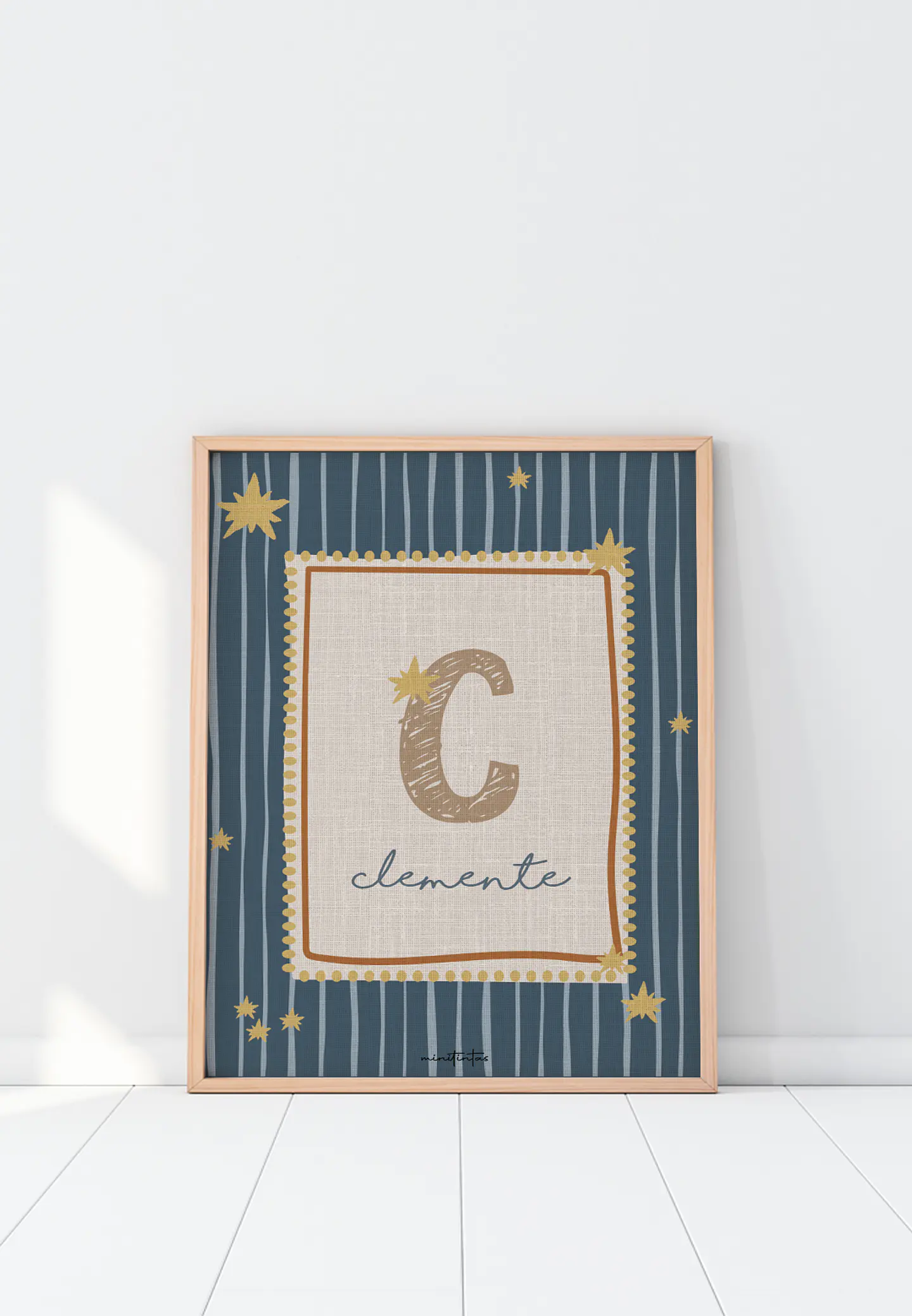 LAMINA DECORATIVA INFANTIL INICIALES CON NOMBRE 04 (personalizable) 1