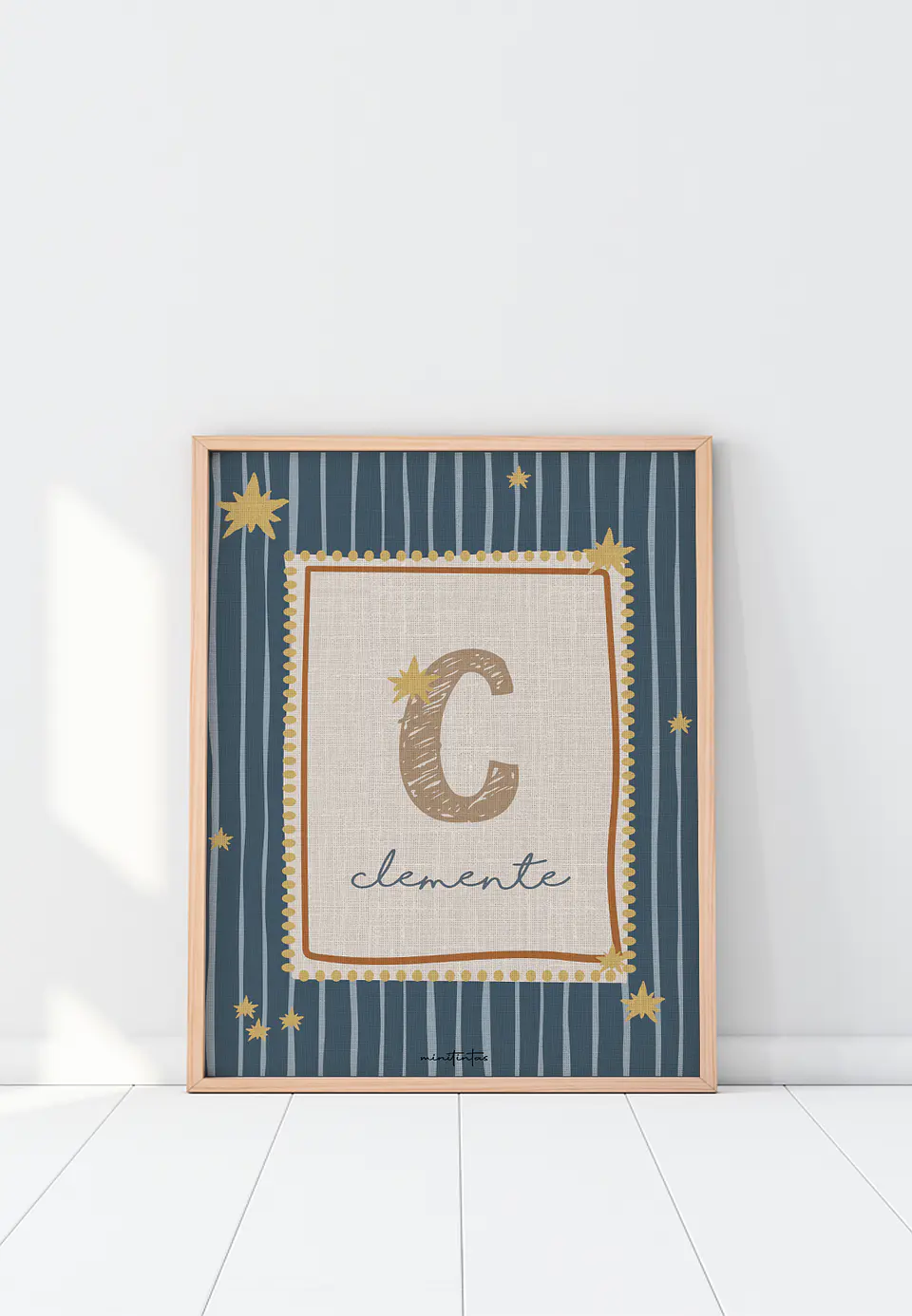 LAMINA DECORATIVA INFANTIL INICIALES CON NOMBRE 04 (personalizable) 1