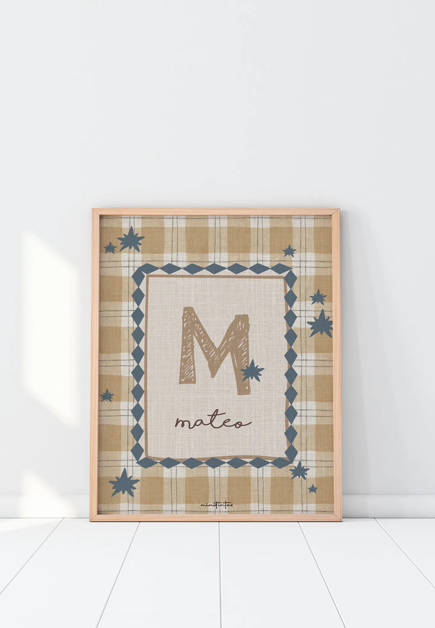LAMINA DECORATIVA INFANTIL INICIALES CON NOMBRE 05 (personalizable) 1