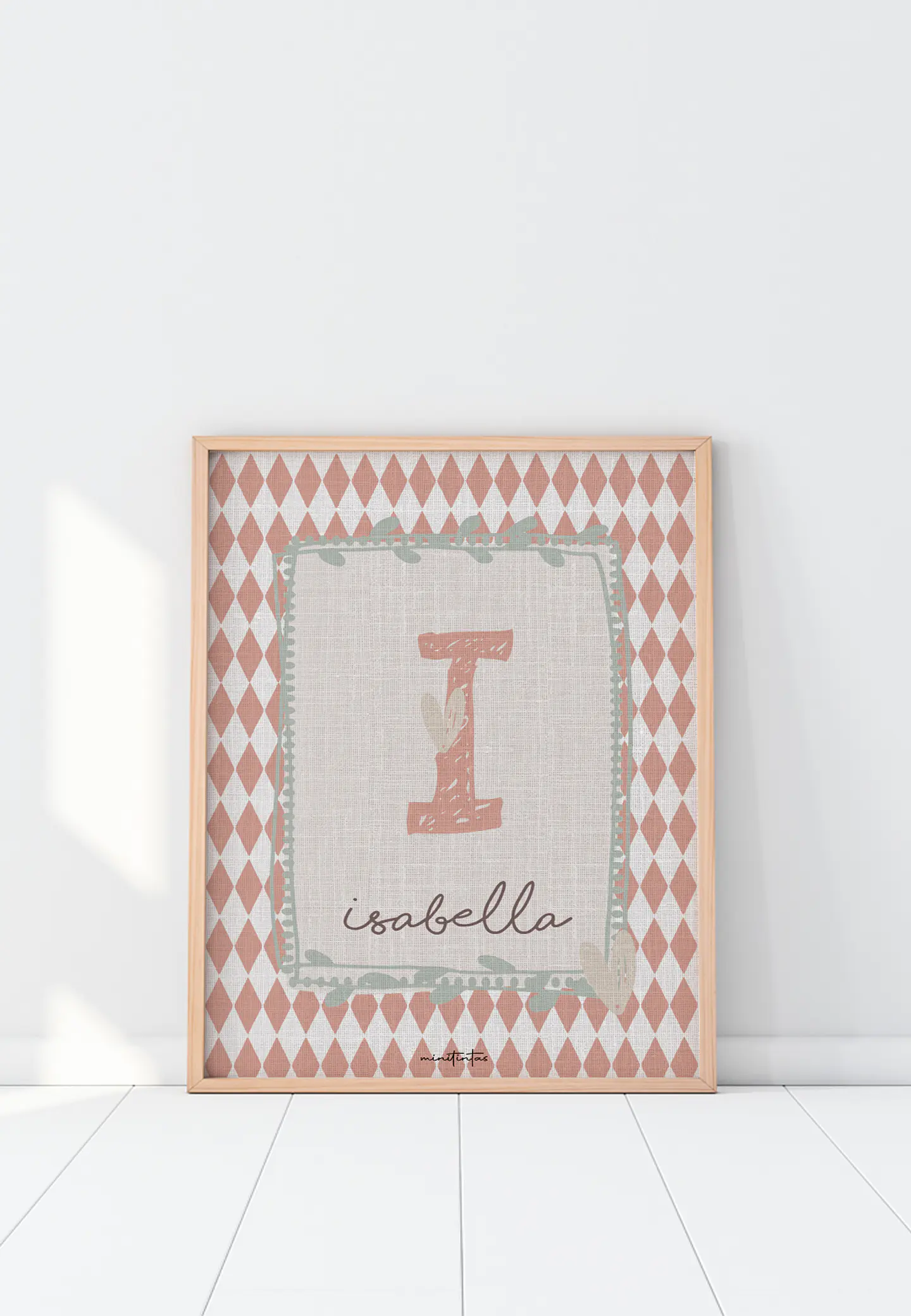 LAMINA DECORATIVA INFANTIL INICIALES CON NOMBRE 10 (personalizable) 1