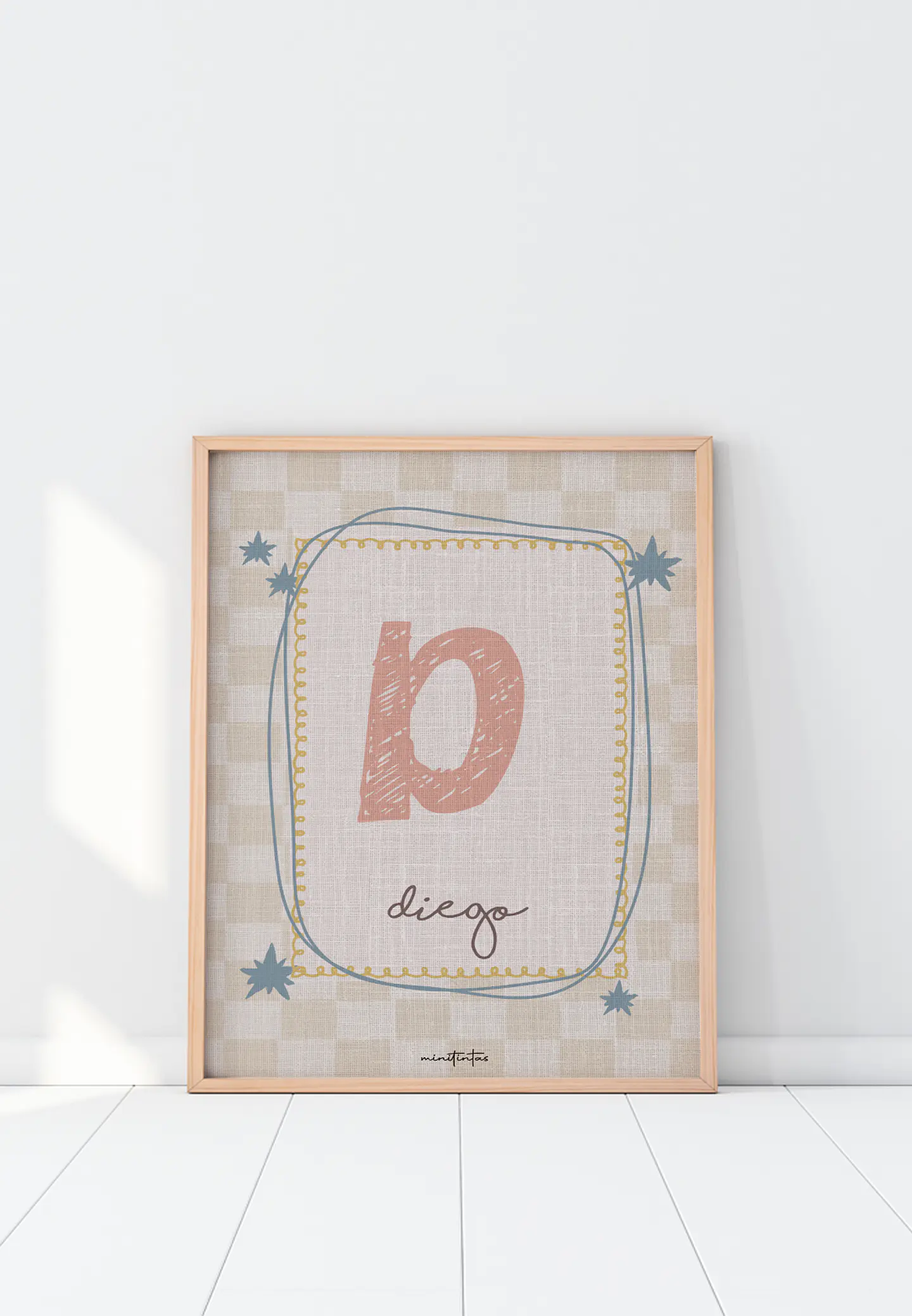 LAMINA DECORATIVA INFANTIL INICIALES CON NOMBRE 11 (personalizable) 1