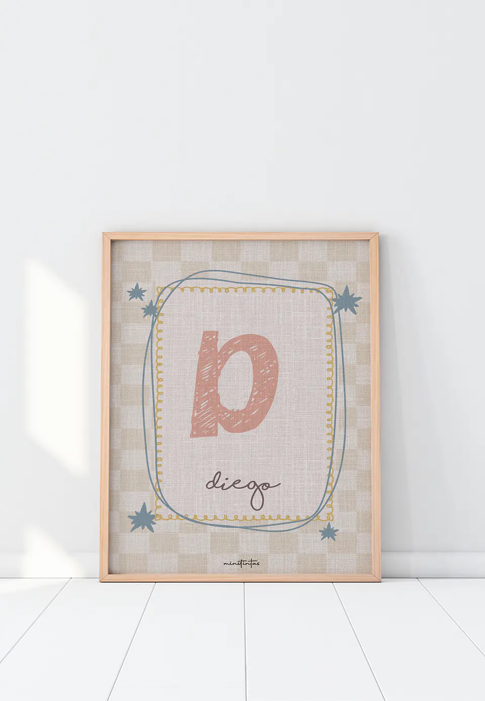 LAMINA DECORATIVA INFANTIL INICIALES CON NOMBRE 11 (personalizable) 1