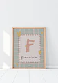 LAMINA DECORATIVA INFANTIL INICIALES CON NOMBRE 12 (personalizable) - Miniatura 1