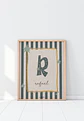 LAMINA DECORATIVA INFANTIL CON INICIALES CON NOMBRE 14 (personalizable) - Miniatura 1