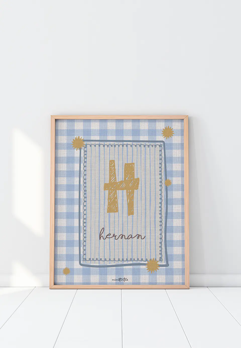 LAMINA DECORATIVA INFANTIL INICIALES CON NOMBRE 15 (personalizable) 1