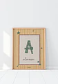 LAMINA DECORATIVA INFANTIL INICIALES CON NOMBRE 18 (personalizable) - Miniatura 1