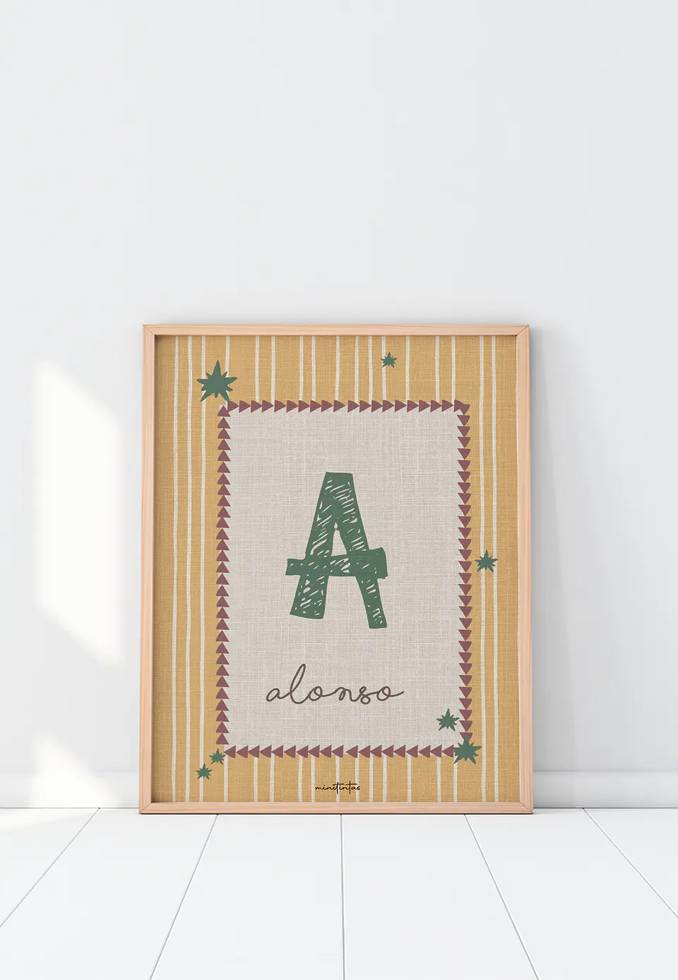 LAMINA DECORATIVA INFANTIL INICIALES CON NOMBRE 18 (personalizable) 1