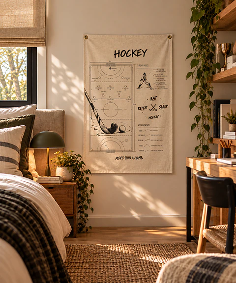 DECO TEXTIL LIENZO HOCKEY