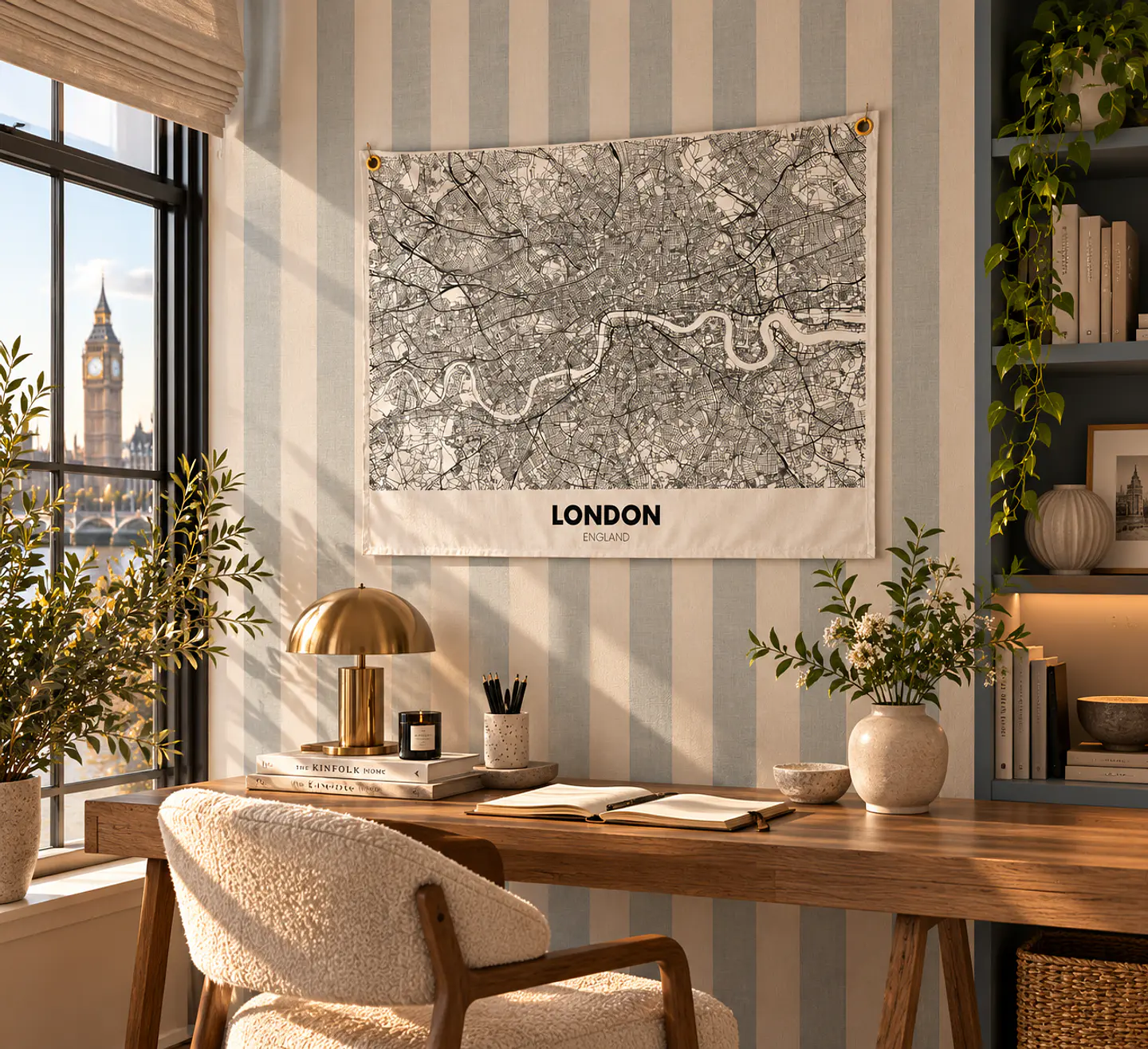 DECO TEXTIL LIENZO MAPA LONDON 1