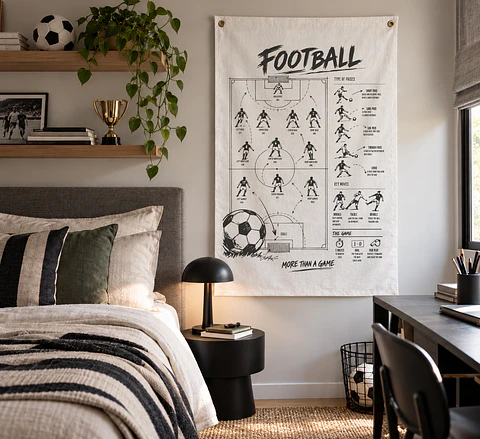 DECO TEXTIL LIENZO FOOTBALL