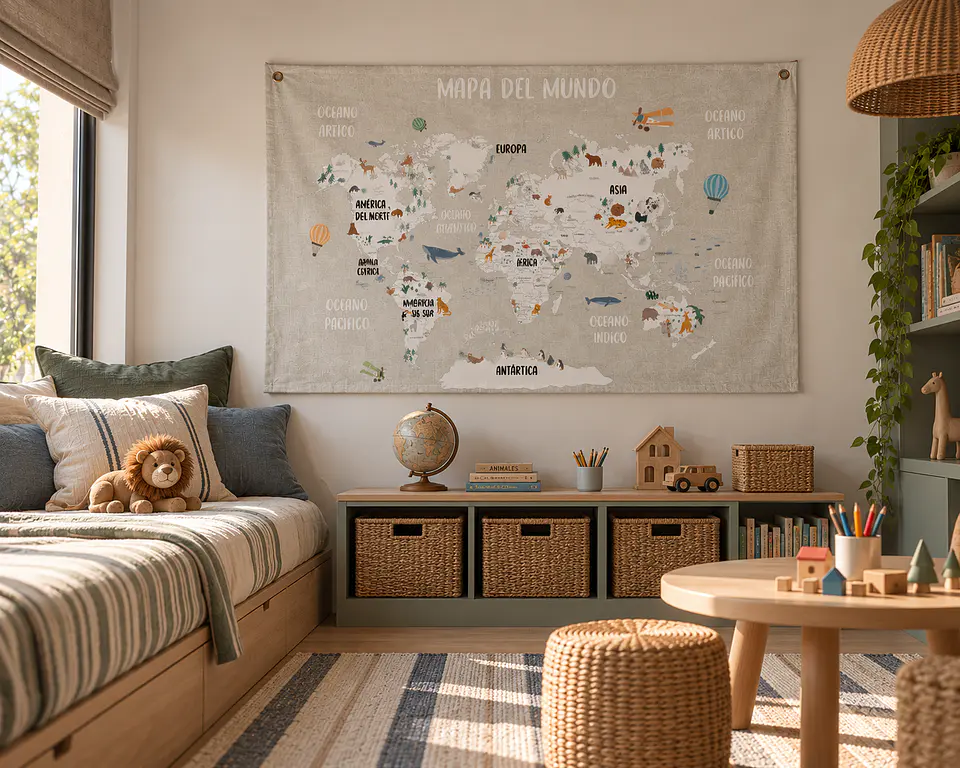 DECO TEXTIL LIENZO MAPA KIDS 02 1