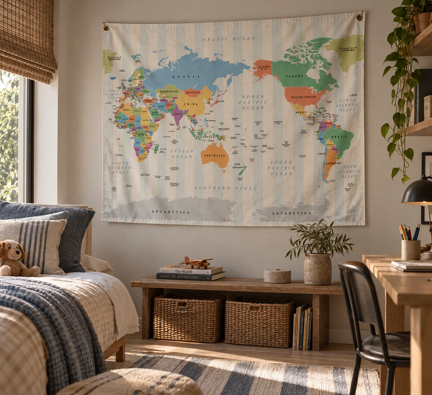 DECO TEXTIL LIENZO MAPA CLASICO 1