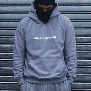 low profile mob gray hoodie
