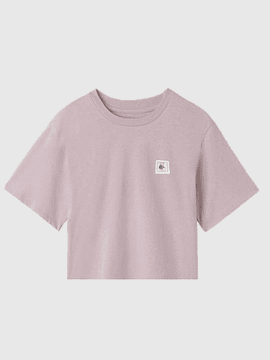 Dusk Rose cropped shirt w/ square