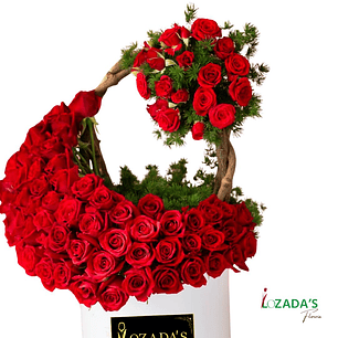 Tambor de Mini Rosas Rojas con diseño especial