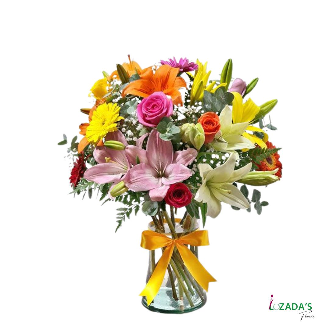 Expresión Primaveral - Florero con Flores Mixtas Primaverales  1