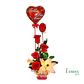 Feliz Día Mamá - Arreglo de 6 Rosas 1 Flor de Lilium + Globo - Miniatura 1
