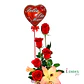 Feliz Día Mamá - Arreglo de 6 Rosas 1 Flor de Lilium + Globo - Miniatura 2