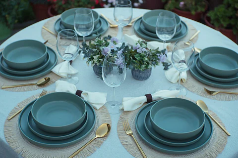 Set loza 6 Personas nórdico verde