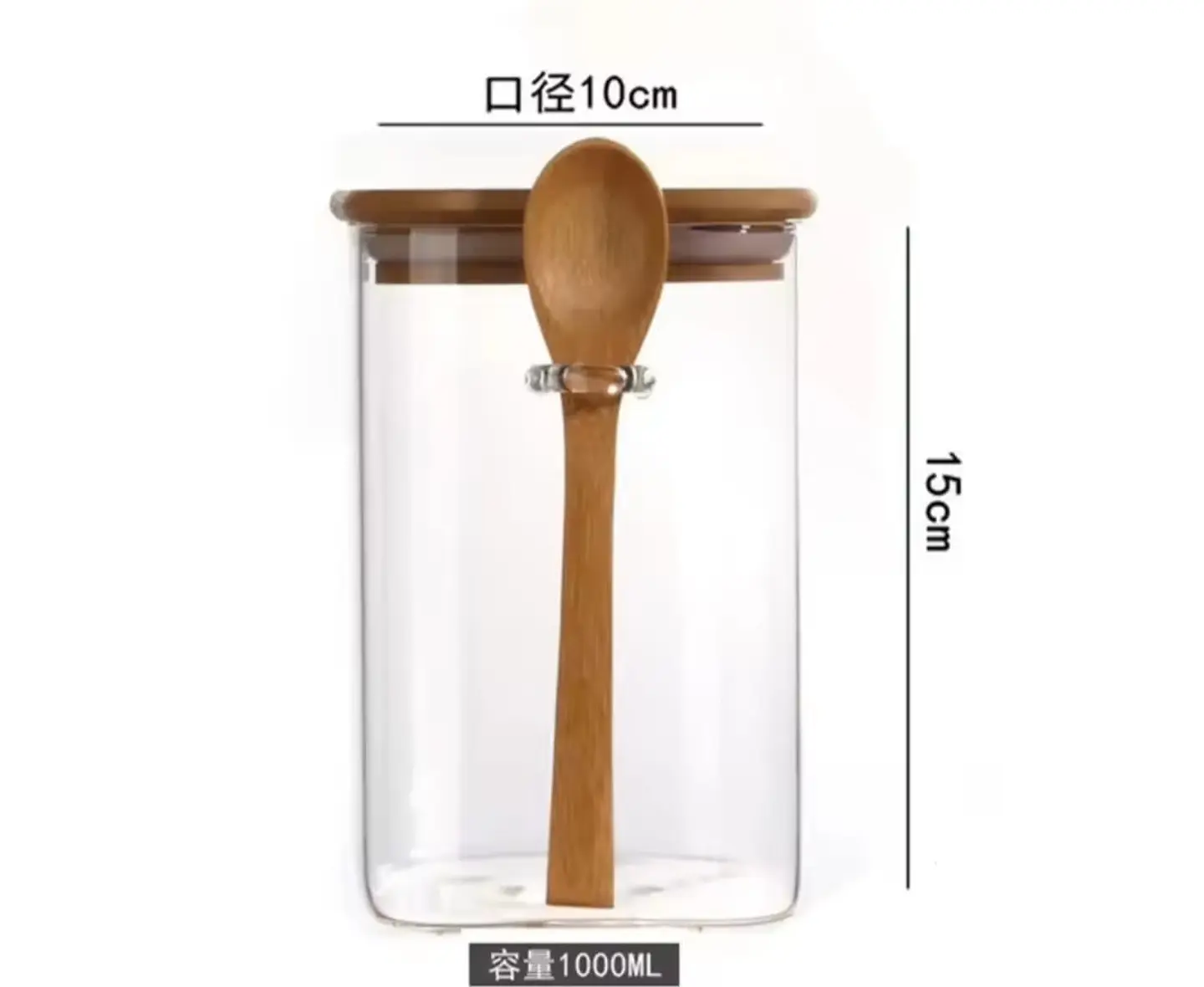 Contenedores de Vidrio con Tapa de Bambú 8
