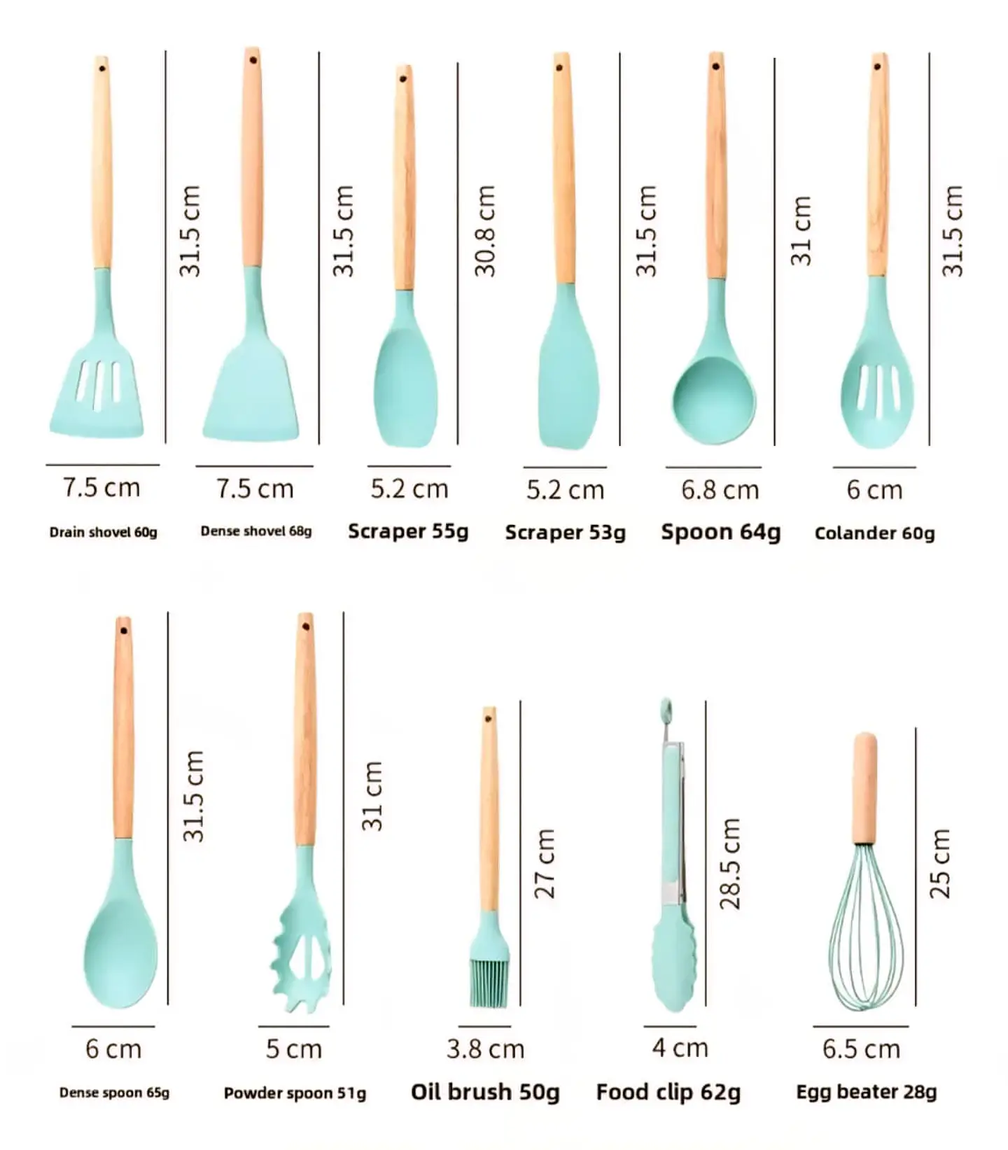 Set de Utensilios Cocina 12 piezas con Contenedor 4