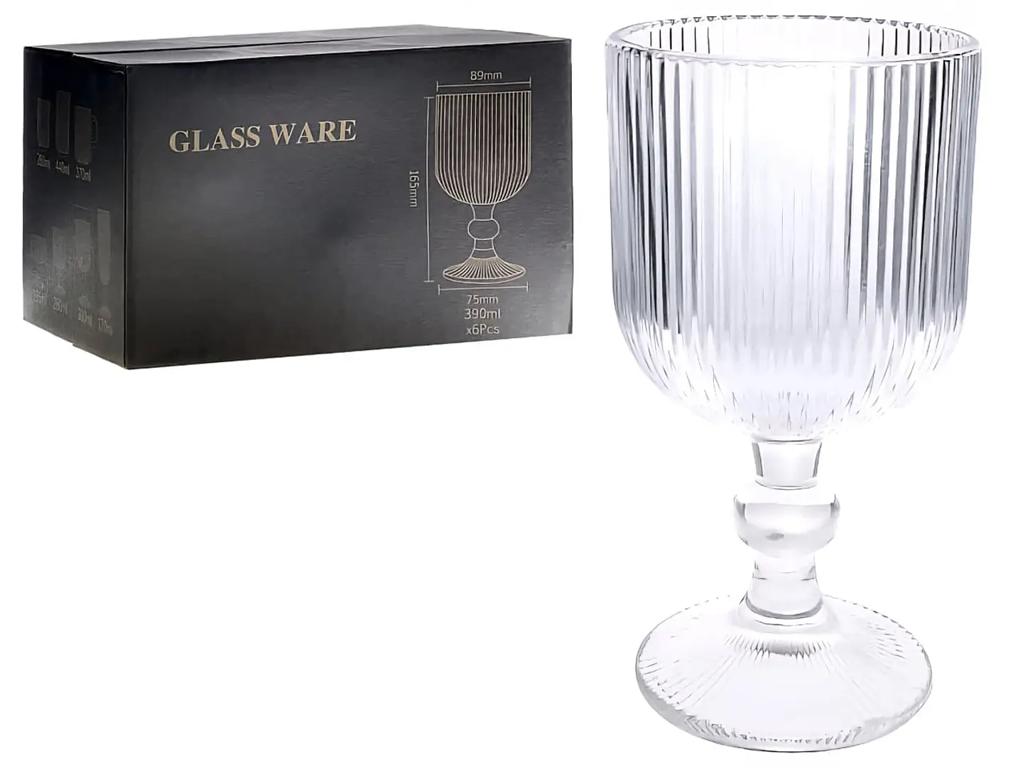 Set de 6 Copas Talladas 390ml 5