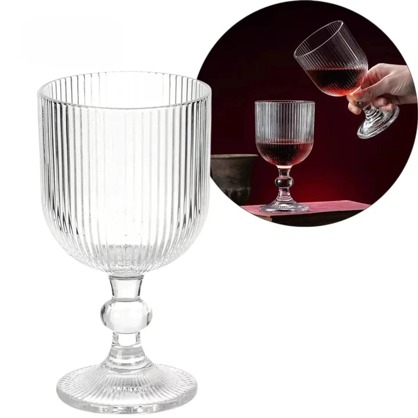 Set de 6 Copas Talladas 390ml 2