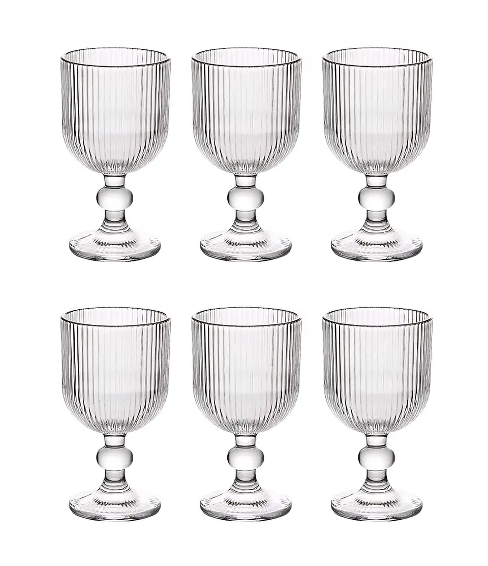 Set de 6 Copas Talladas 390ml 4