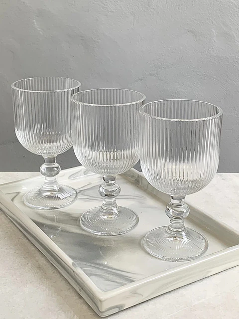 Set de 6 Copas Talladas 390ml