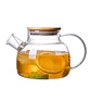 Tetera de vidrio borosilicato con tapa de bambú - Miniatura 1