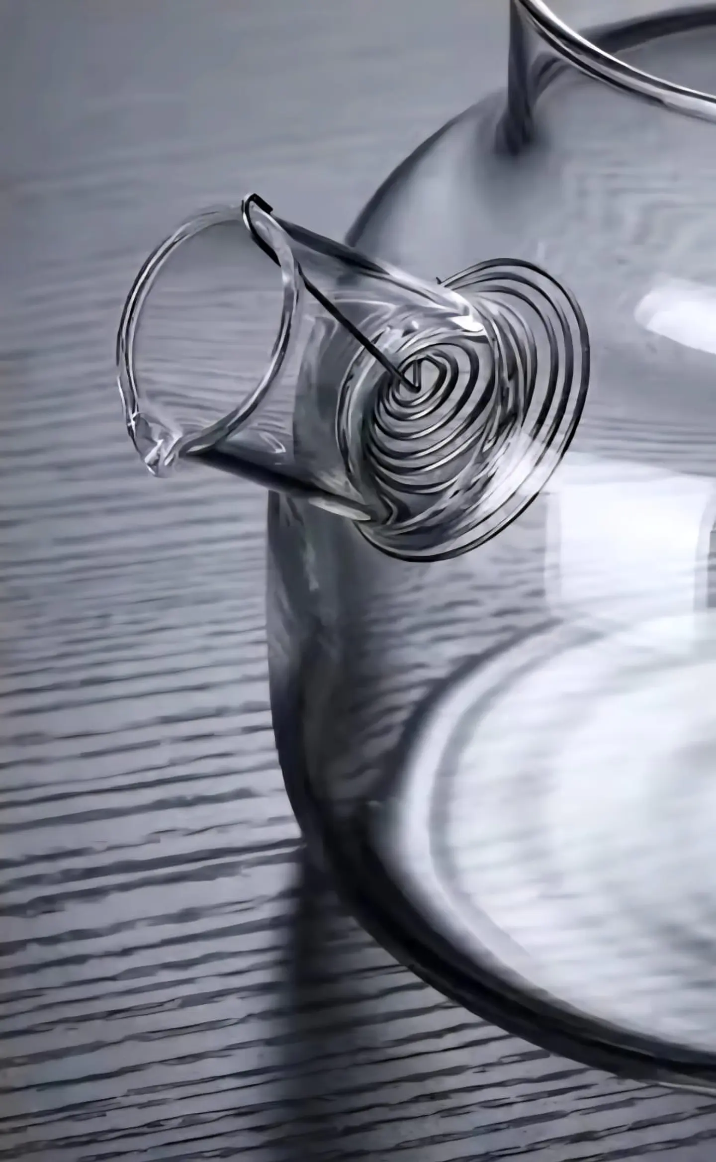 Tetera de vidrio borosilicato con tapa de bambú 4