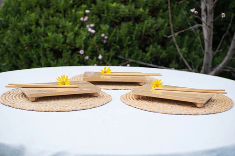 Tablas de Bambú para Sushi y Sashimi 