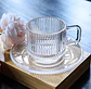 Set de 6 tazas + 6 platos de vidrio (150 ml) - Miniatura 1