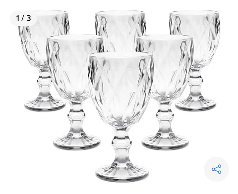 Copas Diseño Diamante 335 ml