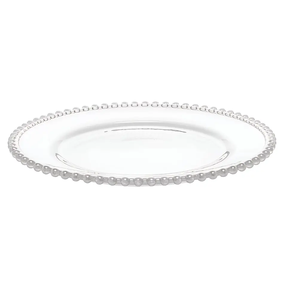 Platos de Vidrio Línea Perola 28 cm, 20 cm 2